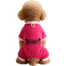 Nacario Kedi ve Köpek Kıyafeti & Elbisesi Pembe 4 Bacak Tulum Security S