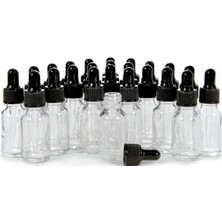 Nacario Vivaplex, 24, Şeffaf, 10 ml (1/3 Oz) Cam Şişe, Cam Gözlü Damlalıklı