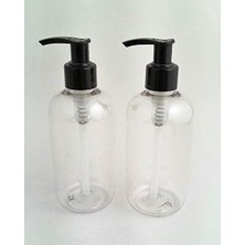Nacario Avalon Cosmetic Packaging Net Pet-Şişeler, Boş, Siyah Lotion-Dağıtıcı Pompa, Geri Dönüştürülebilir, Kozmetik, 2 Adet x 250 ml