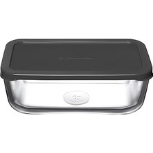 Nacario Paşabahçe Snow Box Saklama Kabı 1225 cc Plastik Gri Kapaklı