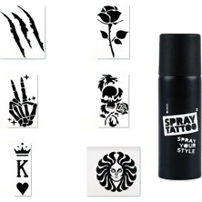 Nacario Iskelet Zafer Spray Tattoo Geçici Sprey Dövme Seti