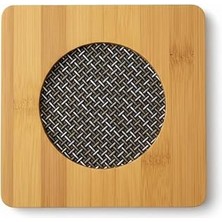 Nacario Kare Bambu Nihale – Metal Fileli, Isıya Dayanıklı Tencere ve Çaydanlık Altlığı (16,5 x 16,5 Cm)
