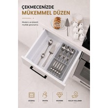 Nacario Sas Haus Çekmece Içi Kaşıklık Organizer Bölmeli Mutfak Düzenleyici Gri S-11030