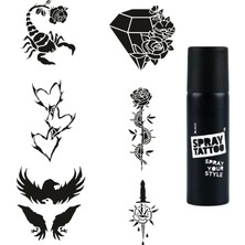 Nacario Akrep Elmas Spray Tattoo Geçici Dövme Yapma Seti Sprey Dövme Kiti