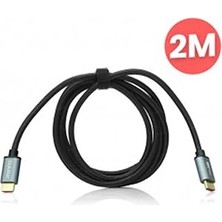 Nacario Dark 2m HDMI 2.1 8K60/4K144, 48G, Alüminyum Başlık HDMI Kablo (DK-HD-CV21L200G)