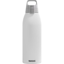 Nacario Sıgg - Yalıtımlı Içecek Şişesi – Termos Shield Therm One White – Gazlı Içecekler – Sızdırmaz – Bulaşık Makinesinde Yıkanabilir – Bpa Içermez –%90 Geri Dönüştürülmüş Paslanmaz Çelik – Beyaz – 1,5 L