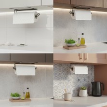 Nacario Havluluk Peçetelik Askısı Banyo Mutfak Düzenleyicisi Kağıt Rulo Havlu Askılığı Pratik Siyah Rulo