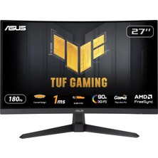 Nacario Asus Tuf Gaming VG27VQ3B 27" 1ms 180Hz Freesync Adaptive Sync Curved Va Fhd Gaming (Oyuncu) Monitör