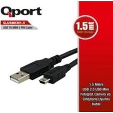 Nacario Qport Q Usbkm1.5 1.5 Metre 5pin Kamera USB 2.0 Şarj Data Kablosu