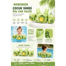 Bigstoy ToyFlyer Kurbağa Desenli Kolluklu Çocuk Yüzme Yeleği – Gövde Destekli 2-6 Yaş (15-30 kg) FL006