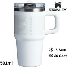 Nacario Stanley The Quencher Protour Flip Straw Termos 0,60 L Pipetli Termos 10-12484-097 Beyaz