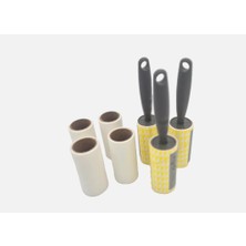Nacario Ikea Bastıs 3'lü Gri Lint Rulo Seti, 4 x Dolum Rulosu