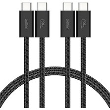 Nacario Belkin 2'li Örgülü Usb-C - Usb-C Kablo, 1,5 M, 60 W – Yumuşak, Esnek ve Hızlı Şarj Kablosu, iPhone 17 ve 16 Serisi, Galaxy S25, Pixel 10, iPad Pro ve Daha Fazlasıyla Uyumlu, Siyah