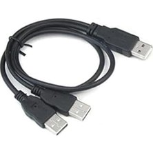 Nacario Lunatic 2249 USB 70 cm Y Kablo Harici HDD Hard Disk Power Data Kablosu USB 2.0 Y Kablo Harici HDD Hard Disk Power & Data Kablosu