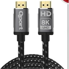 Nacario Qport Q-HDMI215 5m HDMI 2.1V 8k Örgülü Altın Uçlu