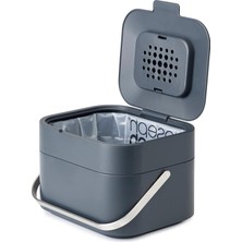 Nacario Joseph Joseph 30015 Stack 4 Organik Atık Kabı, Plastik, 23,5 x 19,7 x 16,1 Cm, Grafit, 23.5X19.7X16.1 cm