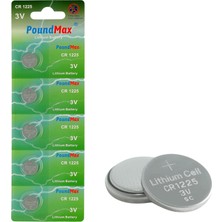 Nacario Poundmax 1225 CR1225 DL1225 3 V Lityum Düğmeli Piller (5'li Paket)