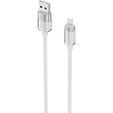 Nacario Knıt Glam 2.1A Hızlı Şarj Destekli, Usb-A To Lightning Şarj ve Data Aktarım Kablosu, 1 Metre, Beyaz