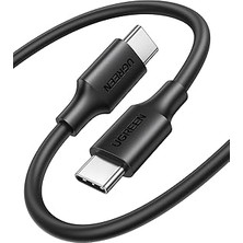 Nacario Ugreen USB C To USB C 3A Hızlı Şarj ve Data Kablosu Siyah 2 Metre