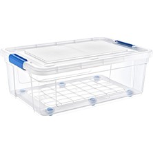 Nacario Glassy Şeffaf Tekerlekli 60 L Saklama Kabı - 47,5X69,5X27,5 (H) cm