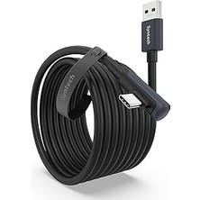 Nacario Syntech Bağlantı Kablosu 16 Ft Quest2/quest Pro/pico 4 Aksesuarları ve Pc/steam Vr, Yüksek Hızlı Pc Veri Transferi, Vr Kulaklık ve Oyun Bilgisayarı Için USB C Kablosu, Siyah