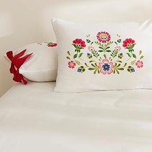 Nacario Karaca Home ELSA%100 Pamuk 2'li Yastık Kılıfı Pudra