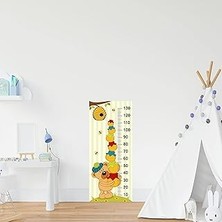 Nacario Çocuk Odası Bebek Odası Boy Ölçer Boy Cetveli Sticker Ayı ve Bal