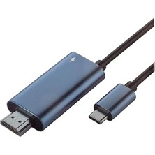 Nacario Coverzone Usb-C To HDMI Kablo 4K 60Hz | Switch 2 ile Uyumlu, Macbookile Uyumlu, iPad ile Uyumlu ve Telefonlar Için Hd Görüntü ve Power Delivery 100W Şarj Desteği | Type-C - Hdtv Bağlantısı | ZR1160