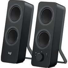 Nacario Logitech Z207 Bluetooth Bilgisayar Hoparlörü, 20 Ince ve Hafif Tasarım, Siyah