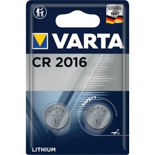 Nacario Varta CR2016 Düğme Pil, 2 Adet, Lityum Madalyon, 3 V, Çocuklar Için Güvenli Ambalaj, Elektronik Küçük Cihazlar Için - Araba Anahtarı, Uzaktan Kumanda, Tartılar