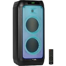 Nacario Ibiza Wave8 8 Inç (20,3 Cm) Çift Woofer’lı Hoparlör, 600W, Bluetooth, Usb/microsd, Wave LED Efekti, Tws Kablosuz Bağlantı, Siyah