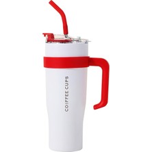 Nacario 304 L Çelik 1,2 L Beyaz Pipetli Kamp Piknik Termos CIN909BY