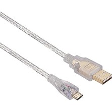 Nacario S-Link SLX-420 Ps4 Kol Şarj Kablosu, 1.5 Metre Micro USB Şarj ve Data Kablosu, 2000MA Usb-A To Micro USB Kablo, Dualshock 4 Oyun Kolu Telefon Tablet Araç Kamerası ve Uyumlu Cihazlar Için Şeffaf Kablo