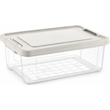 Nacario Orret Home Kilitli Saklama Kabı Şeffaf Organizer Pp Plastik Gıda Saklama Kabı Kapaklı Sızdırmaz Buzdolabı Düzenleyici Istiflenebilir Çok Amaçlı Saklama Kutusu (12 Litre)