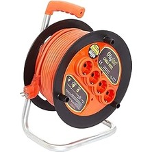 Nacario Makaralı Uzatma Kablosu 3 * 1.5mm² 35 Mt. Turuncu Kablo