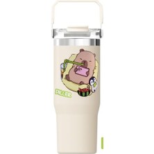 Nacario Dıller Tumbler 950 ml Tek Kapak Çift Kullanım Pipetli/pipetsiz Taşıma Kulplu Çelik TERMOS-FFDILLERD9358