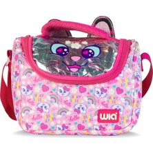 Nacario Wia Sweet Cat Kız Çocuk Termoslu Beslenme Çantası Pembe