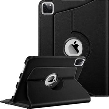 Nacario Babilden Apple iPad Yatay ve Dikey Standlı 360 Derece Döner Tablet Kılıfı (Ipad Pro 11 Inç Kılıf M4 (2024) Siyah)