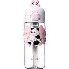 Nacario Dıller 600 ml Pipetli & Rahat Içim Çift Kullanım Tritan Su Matarası Suluk -FFD600RENK3