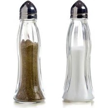 Nacario Cam Tuzluk Karabiberlik 2'li Tuzluk Salty Tuz Karabiberlik Black White