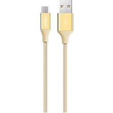 Nacario Ttec Alumicable Micro USB 120CM Şarj Kablosu - Altın (2DK11A)