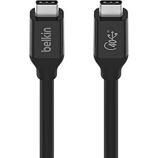 Nacario Belkin Usb4 USB C - USB C Kablosu 2,6 Ft (100 W'a Kadar Güç Sağlama, 40 Gb/sn Veri Aktarım Hızı ve Thunderbolt 3, USB 3.2 ve Daha Fazlası ile Geriye Dönük Uyumluluk ile USB If Sertifikalı)