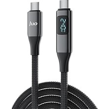 Nacario Juo 240W USB 3.1 Gen2 10GBPS E-Mark Çipli LED Display 4K 60Hz Görüntü ve Type-C Hızlı Şarj Kablosu 2 Metre