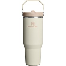 Nacario Stanley Iceflow Flip Straw Tumbler Pipetli Termos Bardak, 0.89 L, Krem