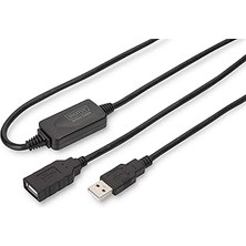 Nacario Digitus DA-73101 USB 2.0 Yineleyici Kablo USB Bir Erkek/bir Dişi Uzunluk 15M