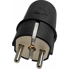 Nacario Monofaze Kauçuk Uzatma Prizi, 16A, 250V, Seyyar Priz, Endüstriyel Kullanıma Uygun, Ağır Hizmet Tipi Elektrik Kablosu, Uzun Ömürlü, Yalıtımlı Priz (Erkek)