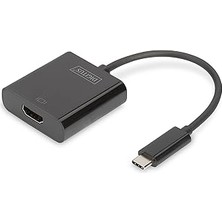 Nacario Dıgıtus USB Tip C Grafik Adaptörü, USB Type-C - HDMI Tip A, 4K Ultra Hd 30Hz, Plastik, Siyah