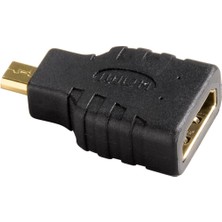 Nacario Adaptör HDMI A Soket - D (Micro)Fiş Altın Uç Siyah