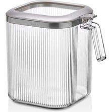 Nacario Promosyonca Saklama Kabı, Kendinden Kapaklı, Şeffaf, 2,5 Litre