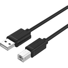 Nacario Unıtek Kablo USB A - USB B (Erkek-Erkek) I 2 Metre, Standart USB 2.0, Pvc, 28AWG,%100 Bakır, Siyah I Yazıcı/yazıcı Kablosu Için Veri Kablosu Pc, Notebook ile Uyumlu